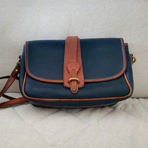 Dooney & Burke Vintage Leather Crossbody Bag Black